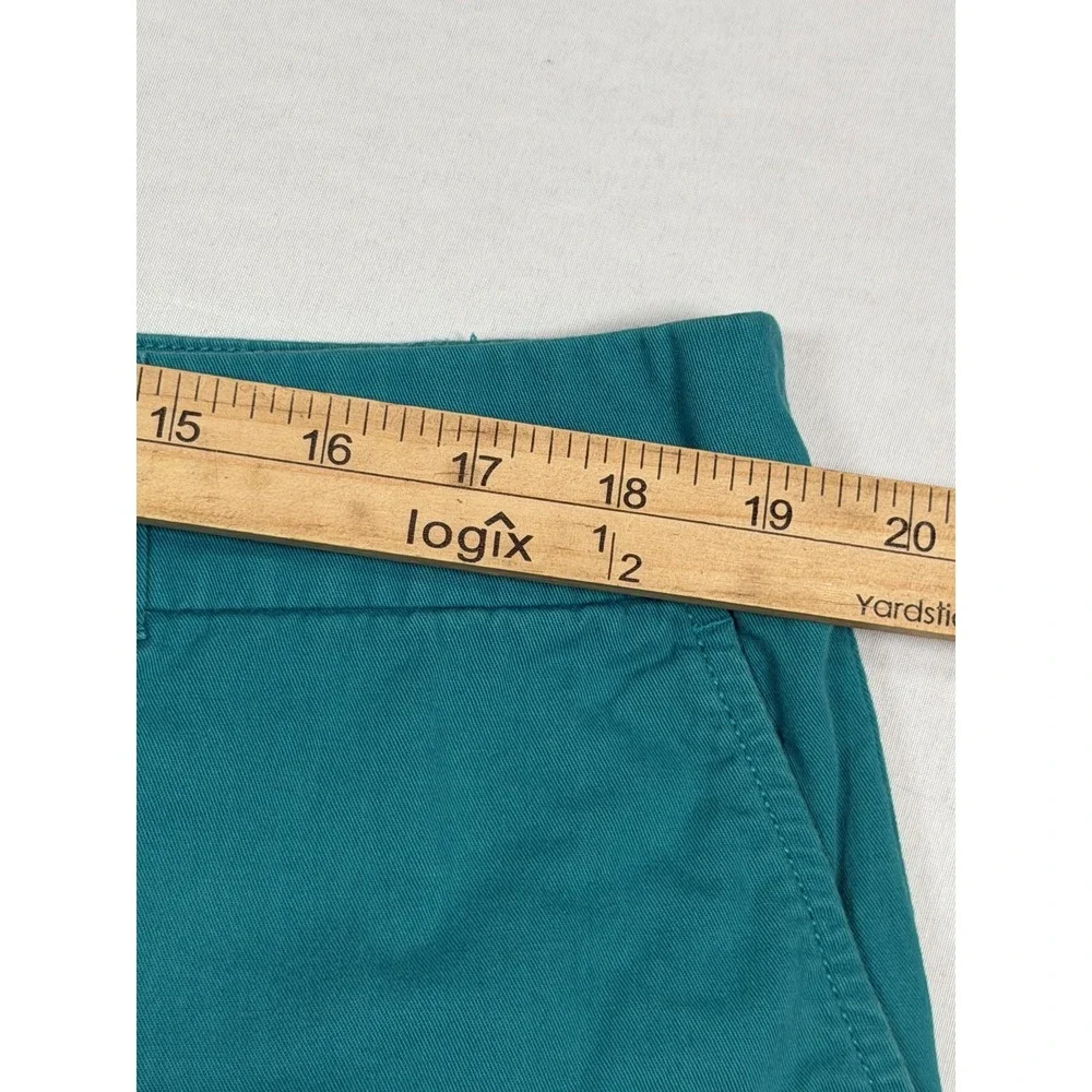 LOFT Outlet Shorts Womens 16 Green Chino 4 Inseam Twill Casual Flat Front Summer